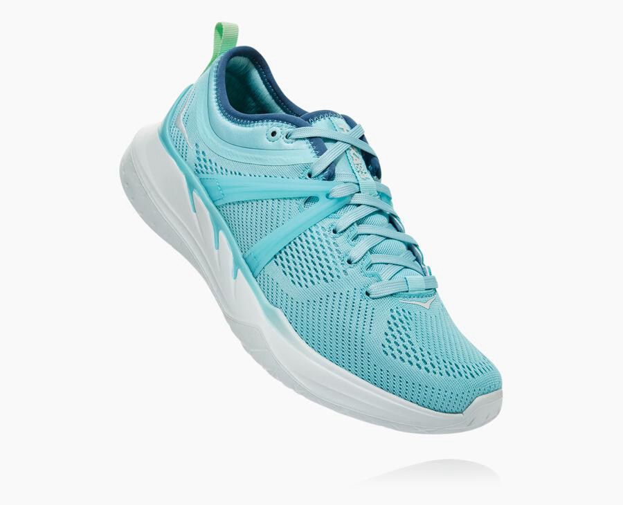 Hoka One One ランニングシューズ レディース 青/白 - ティヴラ - ER4076982